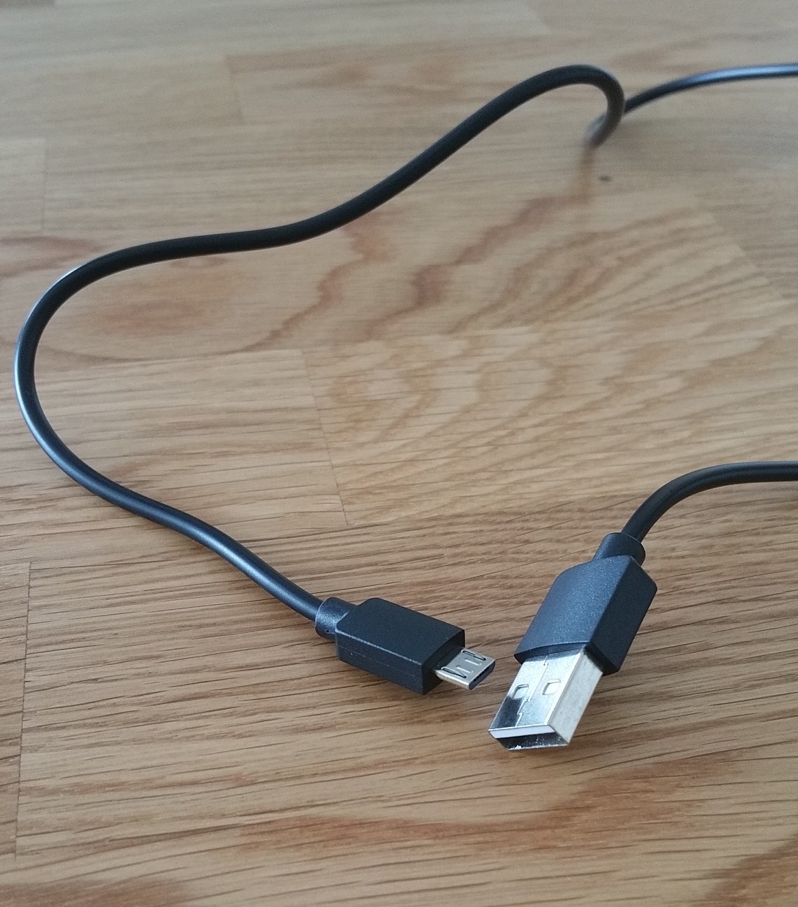 A micro USB cable